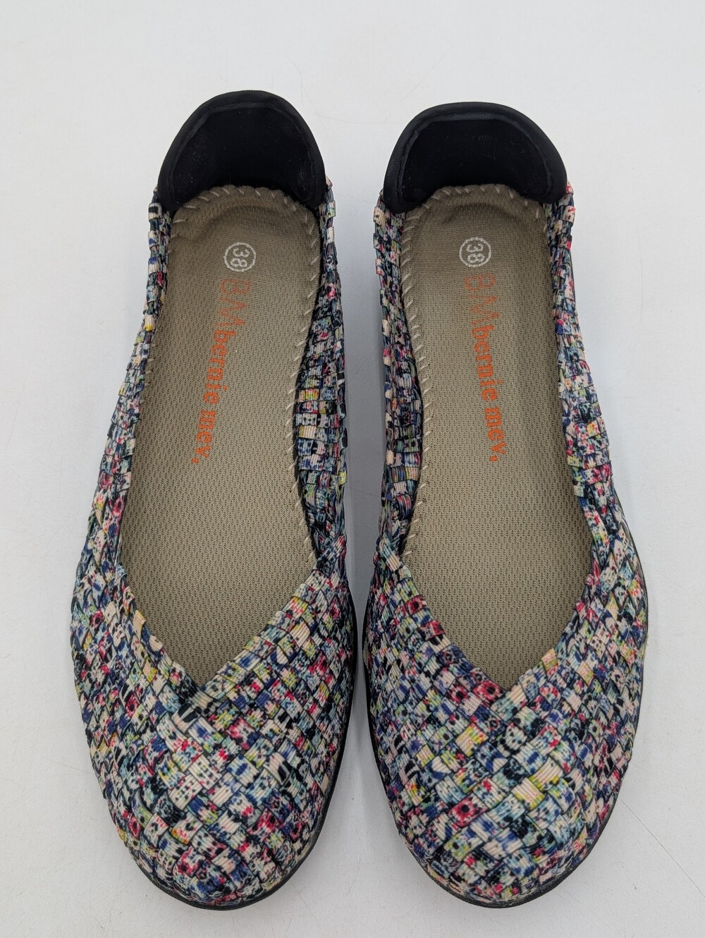 Bernie Mev BM New York Sz US 7.5 EU 38 Woven Multi-Color Confetti Ballet Flats - Picture 12 of 17